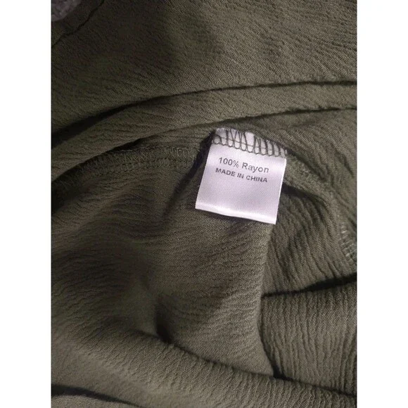 Zesica Maxi Sleeveless Dress Green Large Y2K Boho Cottagecore Beachy Feminine - Picture 6 of 10